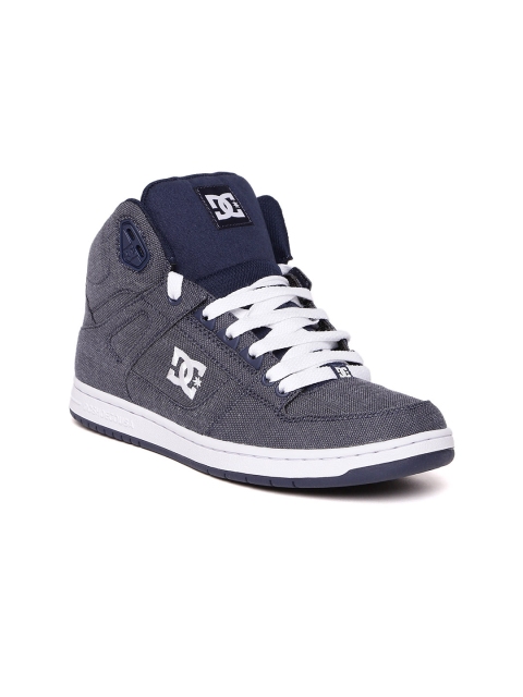 

DC Women Blue Solid Mid-Top Sneakers