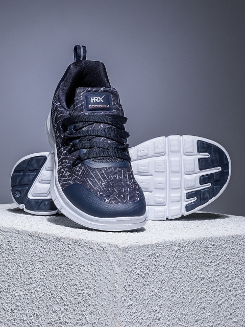 

HRX by Hrithik Roshan Men Active Navy Printed Trainer-1 Shoes, Navy blue