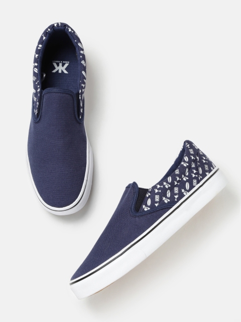 

Kook N Keech Men Navy Blue Slip-On Sneakers