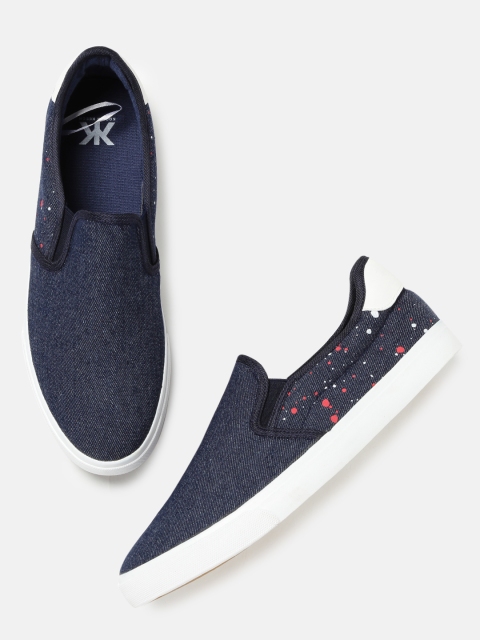 

Kook N Keech Men Navy Blue Slip-On Sneakers