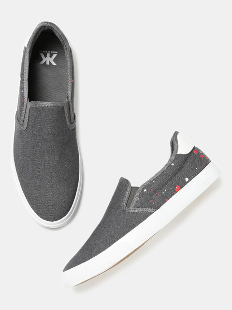 

Kook N Keech Men Grey Slip-On Sneakers
