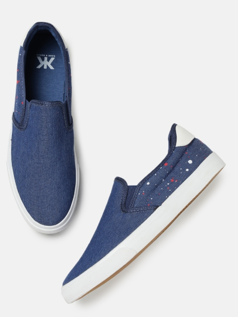 

Kook N Keech Men Blue Slip-On Sneakers