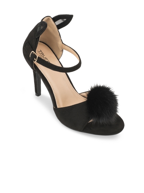 

Truffle Collection Women Black Solid Sandals