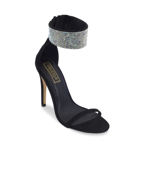 

Truffle Collection Women Black Solid Sandals