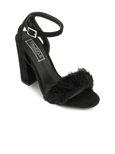 

Truffle Collection Women Black Solid Sandals