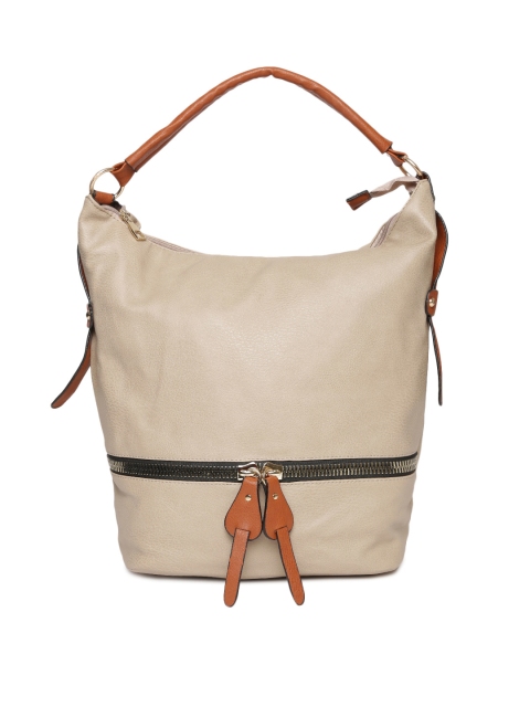 

red pout Beige Solid Hobo Bag
