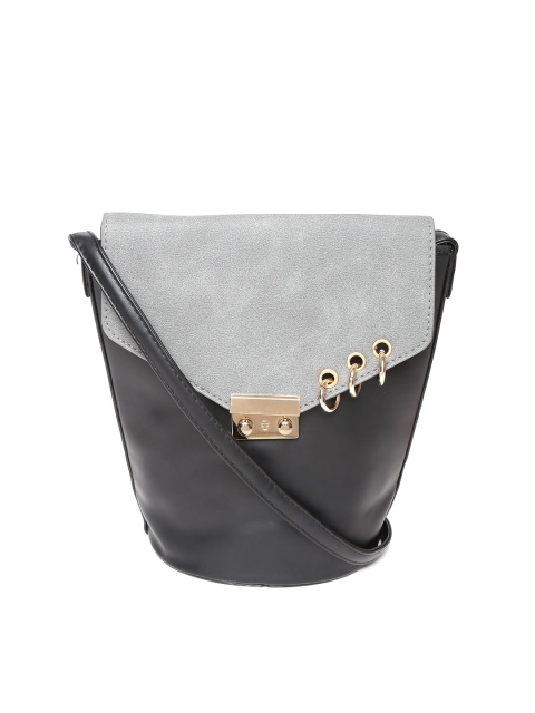 

red pout Black & Grey Colourblocked Sling Bag