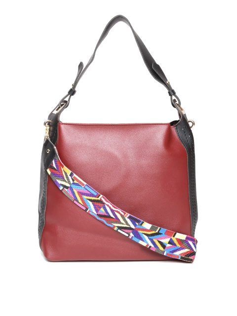 

red pout Maroon Solid Shoulder Bag with Dual Sling Straps