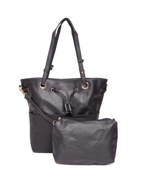 

red pout Black Solid Shoulder Bag with Pouch