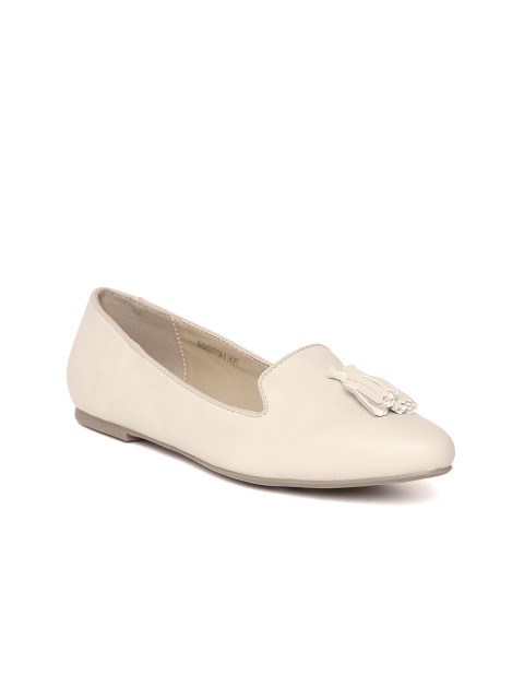 

Allen Solly Women Cream-Coloured Tasselled Ballerinas