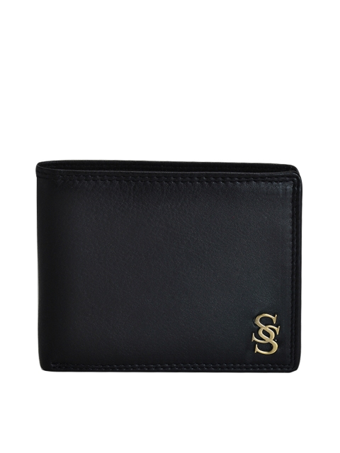 

Second SKIN Men Black Genuine Leather Twofold Wallet