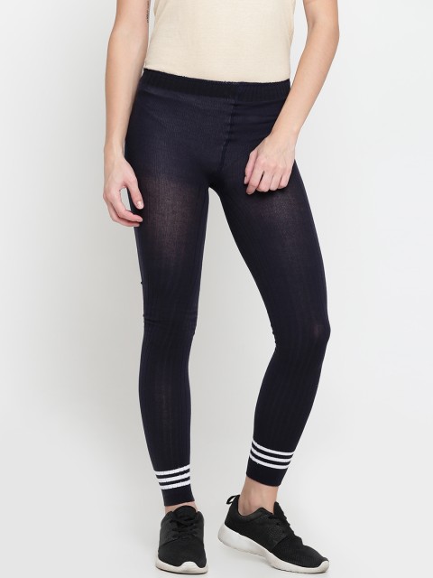 

ADIDAS Originals Navy 3 Stripes Semi-Sheer Tights, Navy blue