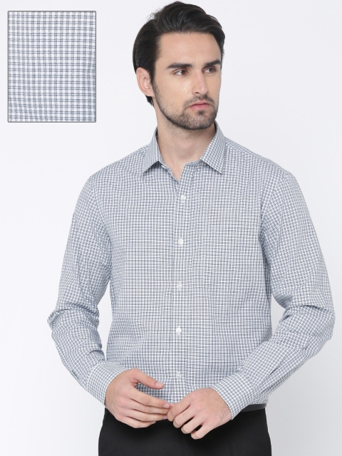 

Arrow Men Green & White Slim Fit Checked Formal Shirt