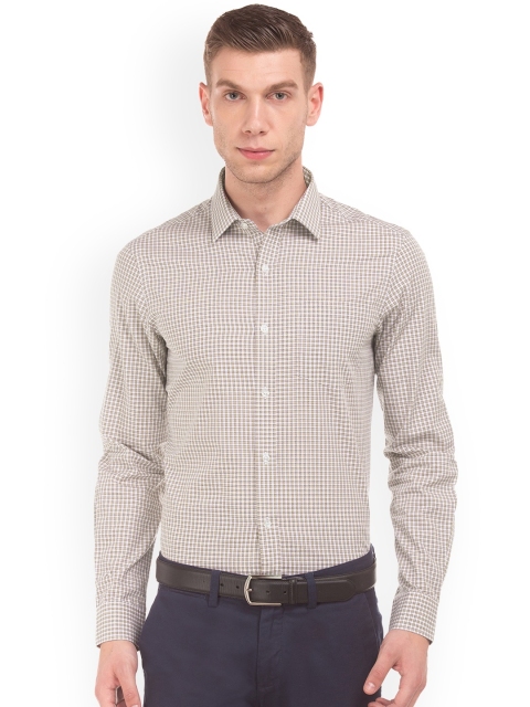 

Arrow Men Brown Slim Fit Checked Formal Shirt