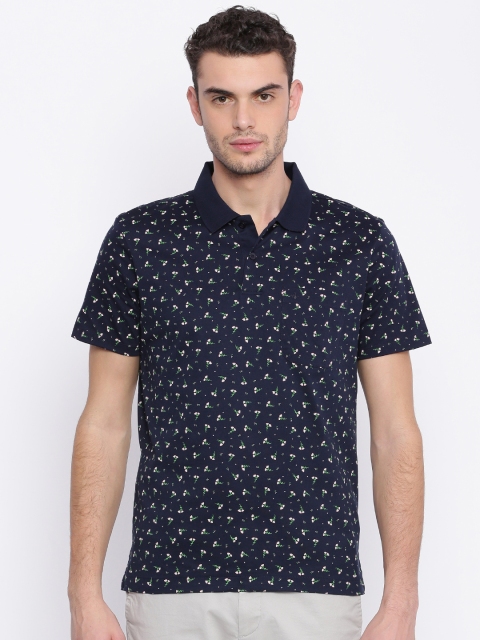 

Arrow Men Blue Printed Polo Collar T-shirt