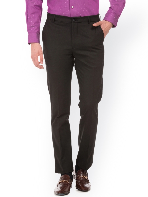 

Arrow Men Black Tapered Fit Solid Formal Trousers