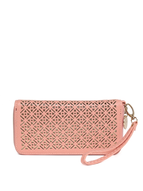 

Lino Perros Women Pink Cut-Out Zip Around Wallet