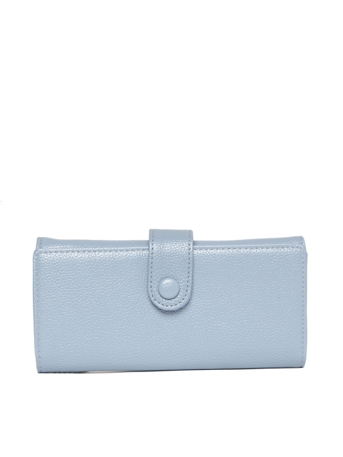 

Lino Perros Women Blue Solid Three Fold Wallet