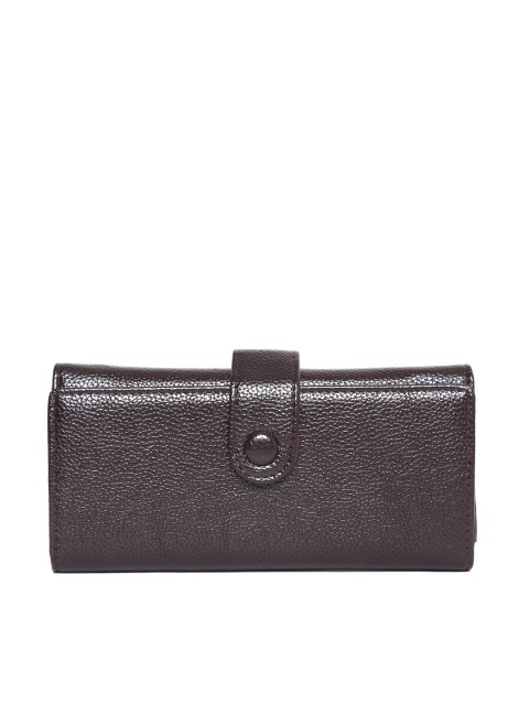 

Lino Perros Women Coffee Brown Solid Three Fold Wallet
