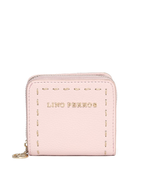 

Lino Perros Women Pink Solid Two Fold Wallet