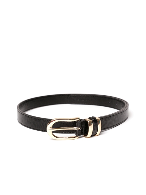 

Lino Perros Women Black Snakeskin-Textured Belt