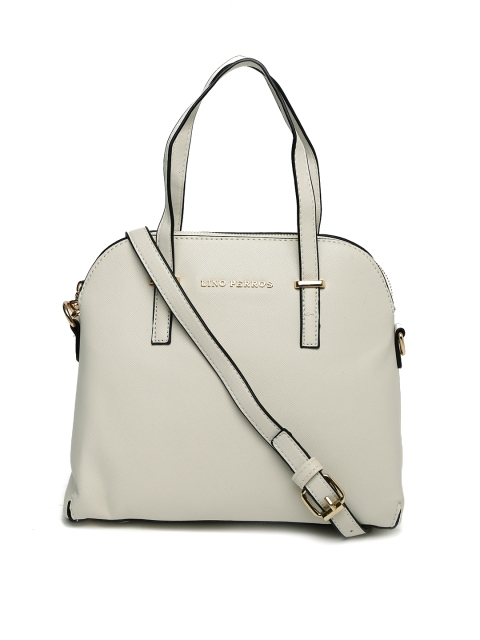 

Lino Perros Off-White Solid Handheld Bag