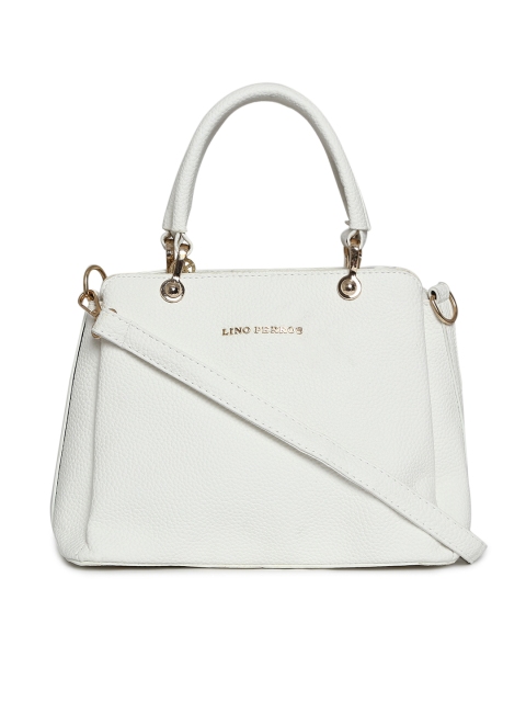 

Lino Perros White Solid Handbag with Sling Strap