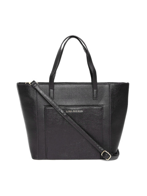 

Lino Perros Black Solid Handheld Bag