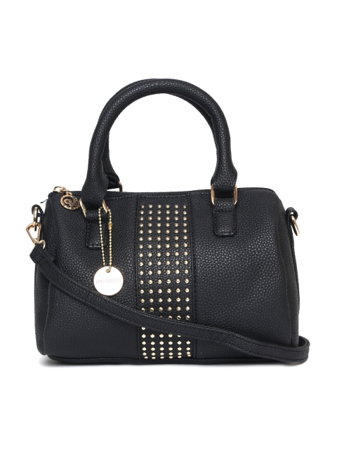 

Lino Perros Black Solid Handheld Bag with Sling Strap