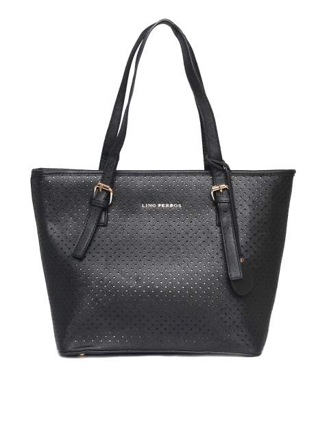 

Lino Perros Black Perforated Shoulder Bag