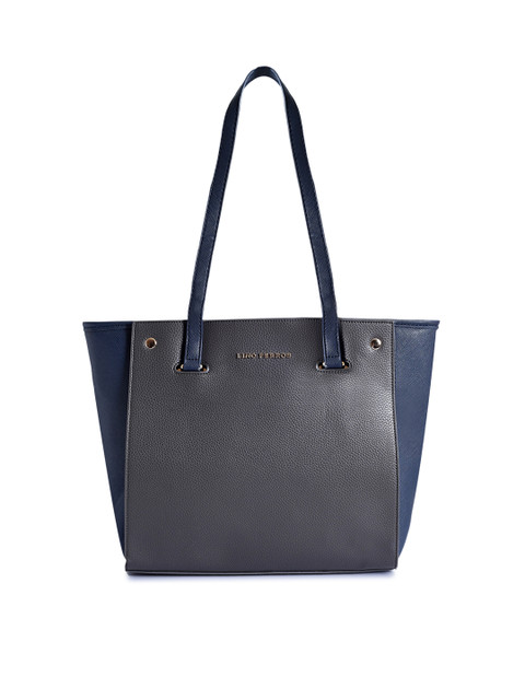 

Lino Perros Grey & Navy Colourblocked Shoulder Bag