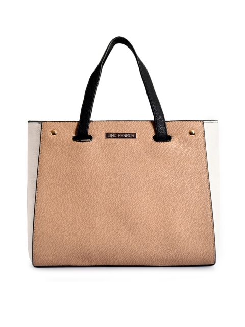 

Lino Perros Beige & Black Colourblocked Convertible Handbag