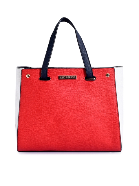 

Lino Perros Red & Navy Colourblocked Convertible Handbag
