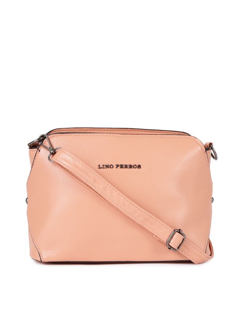 

Lino Perros Pink Solid Sling Bag
