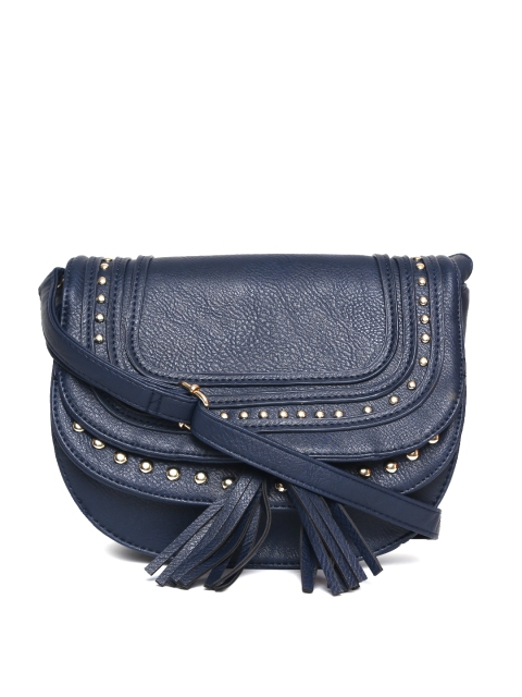 

Lino Perros Navy Studded Sling Bag, Navy blue