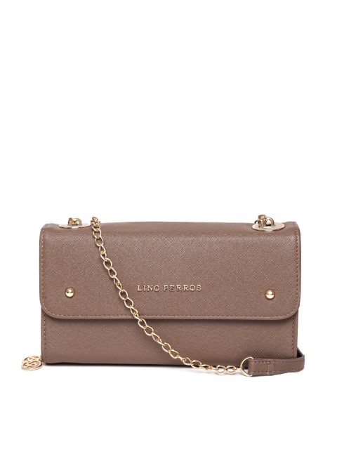 

Lino Perros Brown Solid Sling Bag
