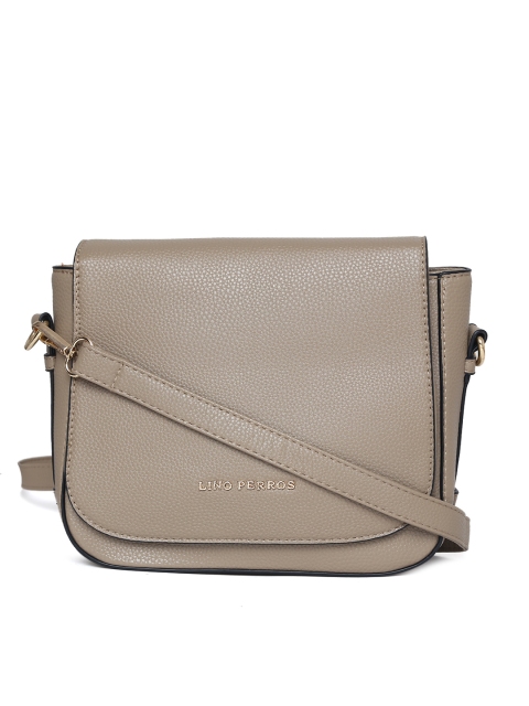 

Lino Perros Taupe Solid Sling Bag