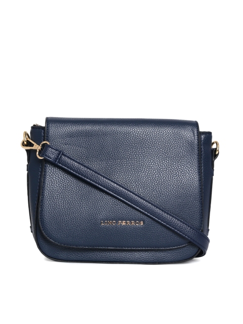 

Lino Perros Navy Solid Sling Bag, Navy blue