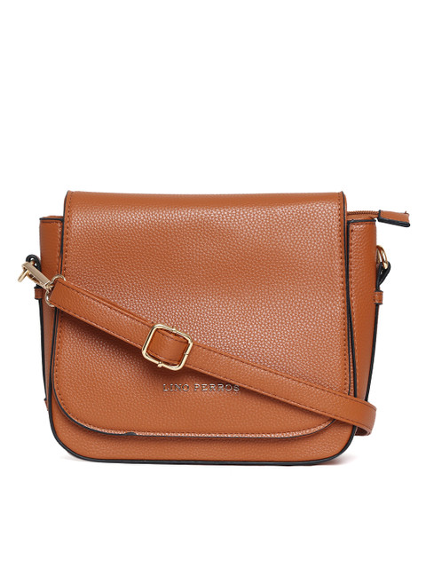 

Lino Perros Tan Brown Solid Sling Bag