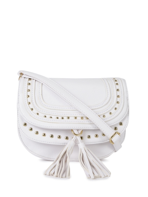 

Lino Perros White Studded Tasselled Sling Bag