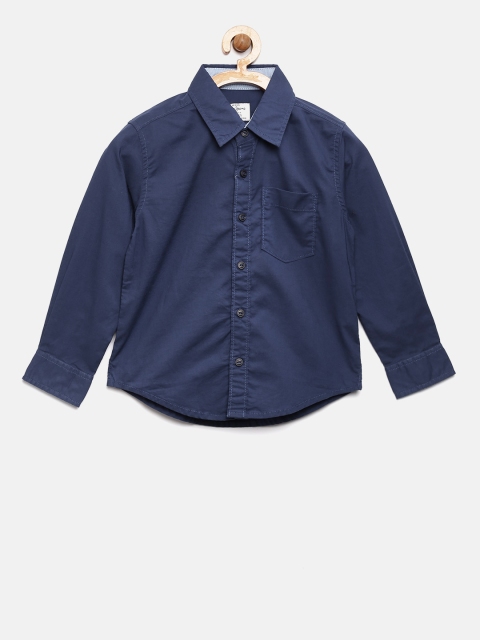 

Pepe Jeans Boys Navy Blue Regular Fit Solid Casual Shirt