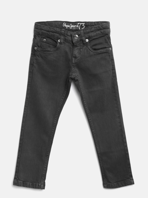 

Pepe Jeans Boys Charcoal Grey Regular Fit Mid-Rise Clean Look Stretchable Jeans