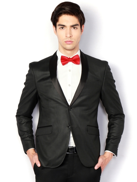 

V Dot Grey Patterned Super Slim Fit Single-Breasted Party Tuxedo