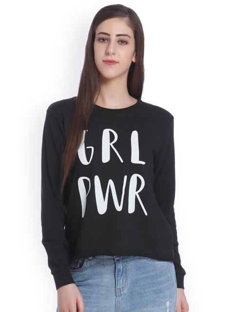 

ONLY Women Black Printed Sweatshirt