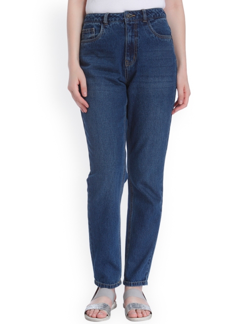 

ONLY Women Blue Regular Fit High-Rise Clean Look Jeans