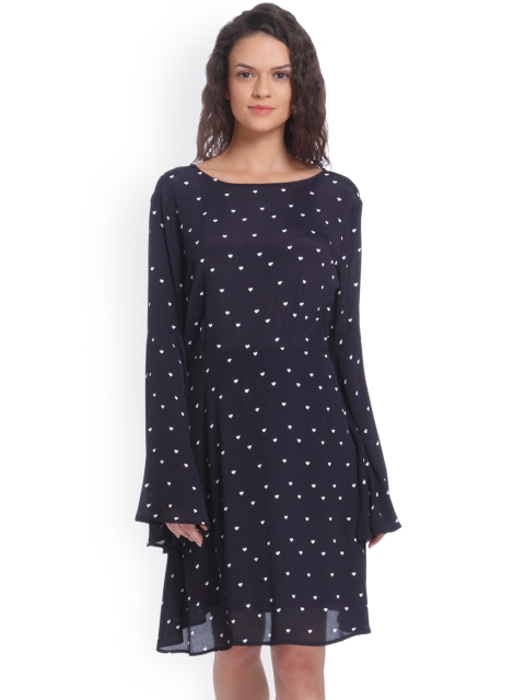 

ONLY Women Navy Blue Printed A-Line Dress