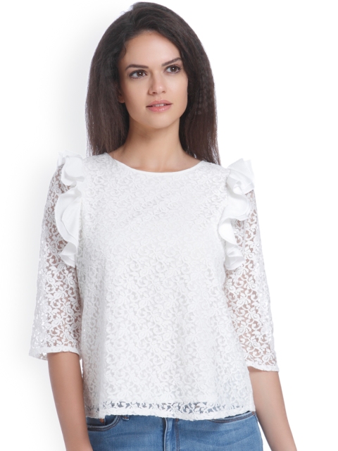 

ONLY Women White Lace Top