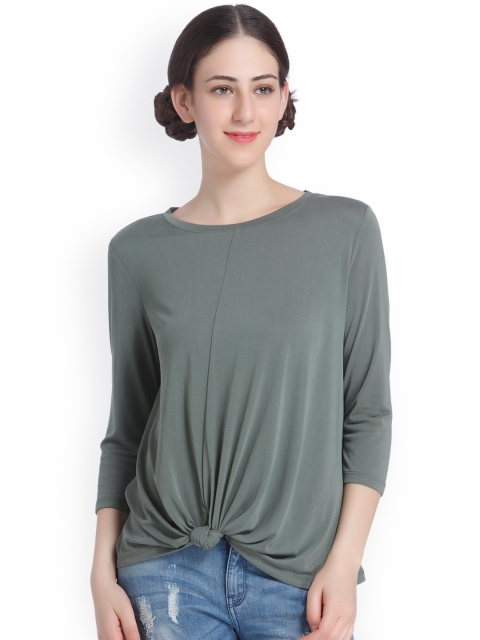 

ONLY Women Green Solid Top