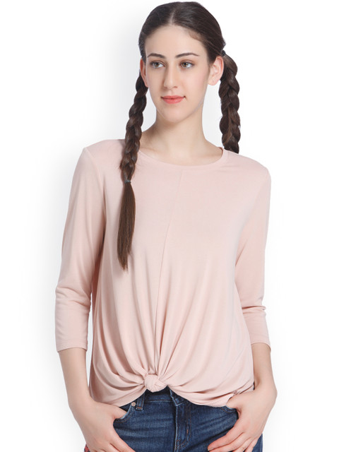 

ONLY Women Pink Solid Top