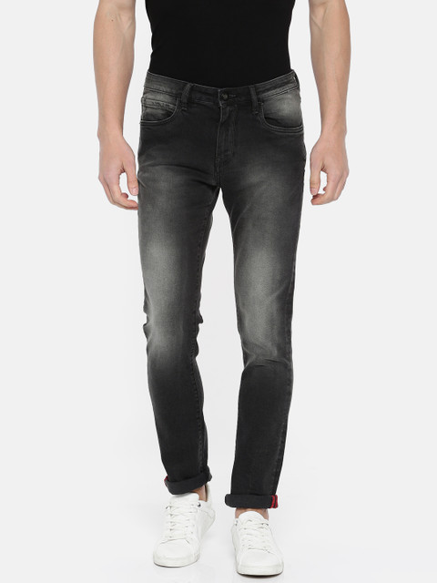 

Arrow Blue Jean Co. Men Black Skinny Fit Mid-Rise Clean Look Stretchable Jeans